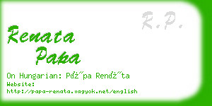 renata papa business card
